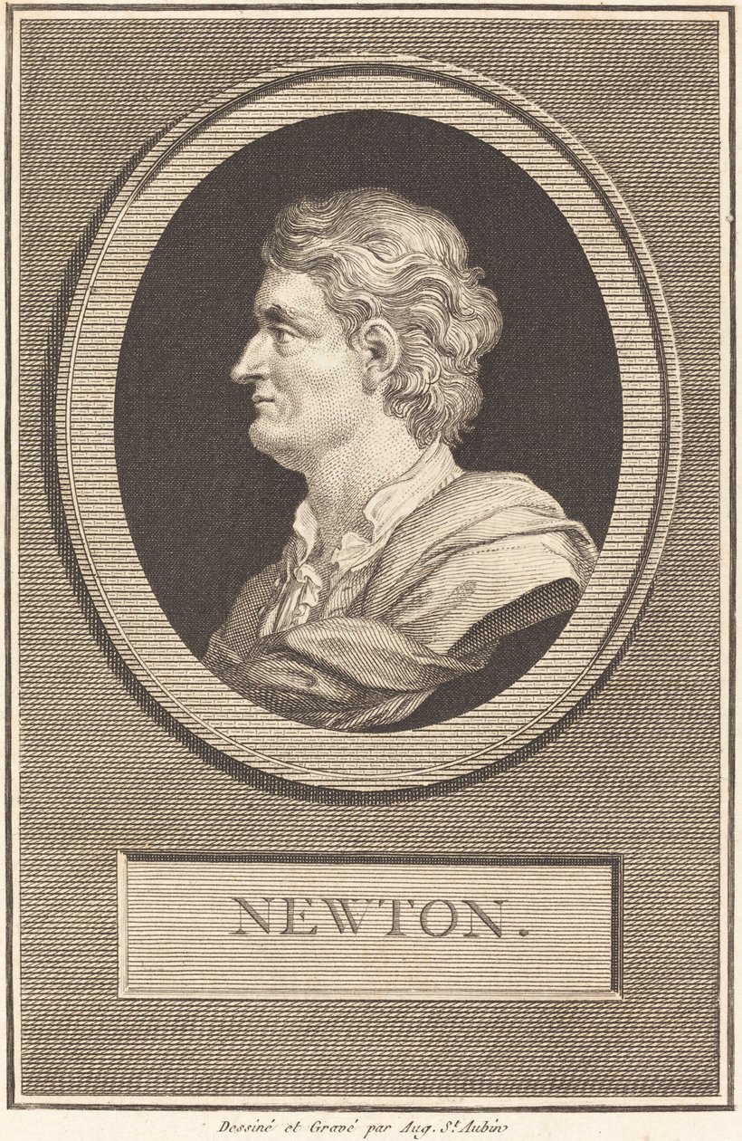 Isaac Newton by Augustin de Saint Aubin