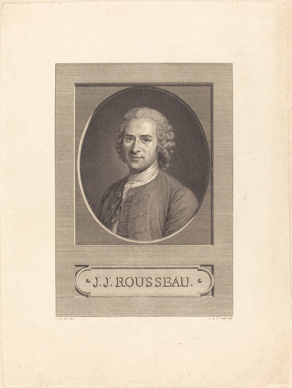 J.J. Rousseau by Augustin de Saint Aubin after Maurice Quentin