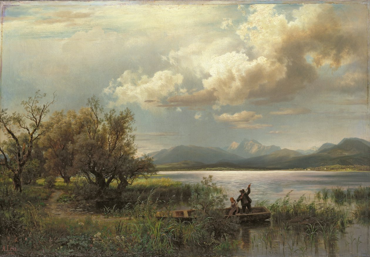 Bavarian Landscape, 1856 by August Wilhelm Leu