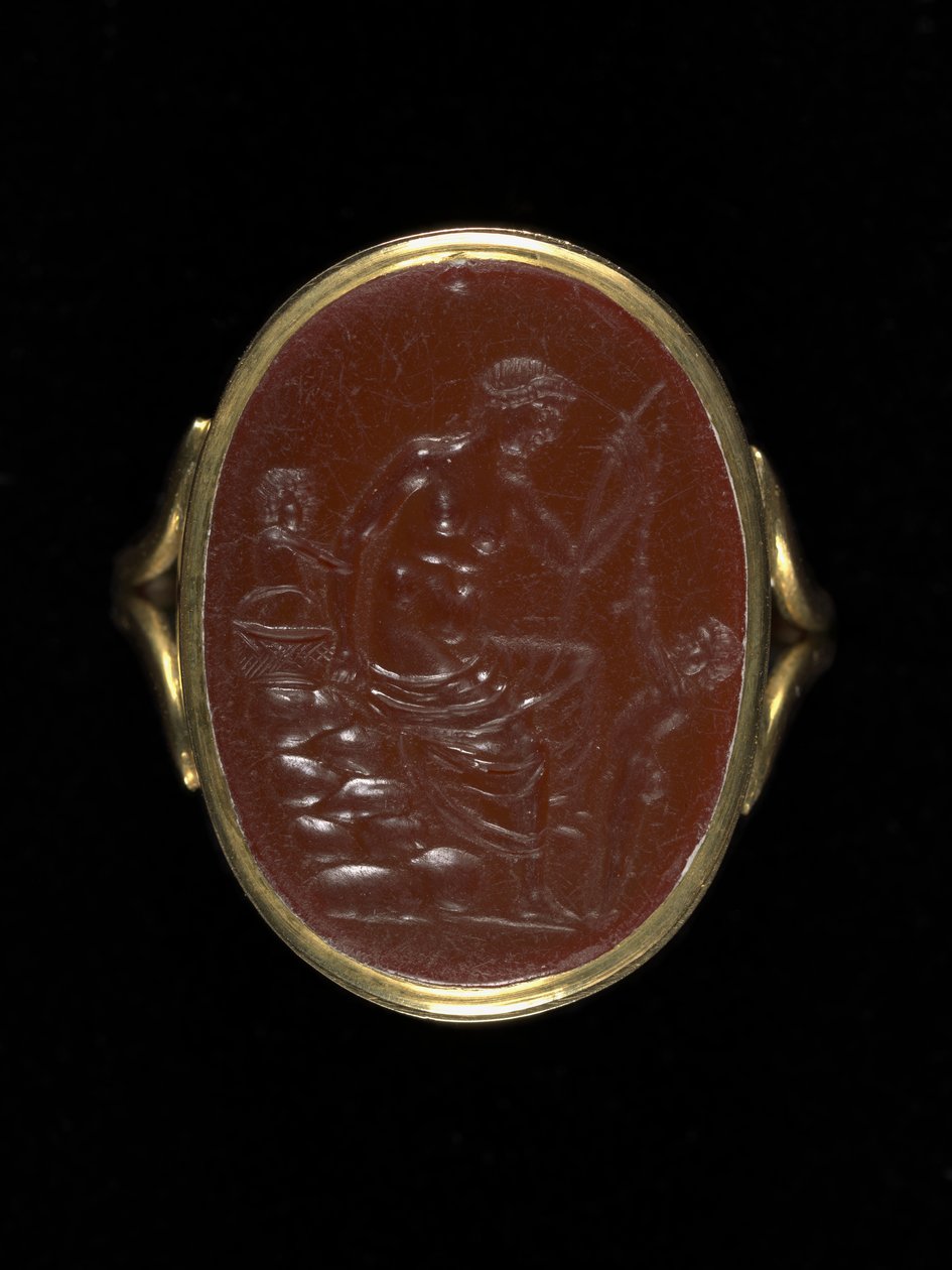 Ringstone Depicting Aphrodite, c.100-70 BC by Aulos Aulos
