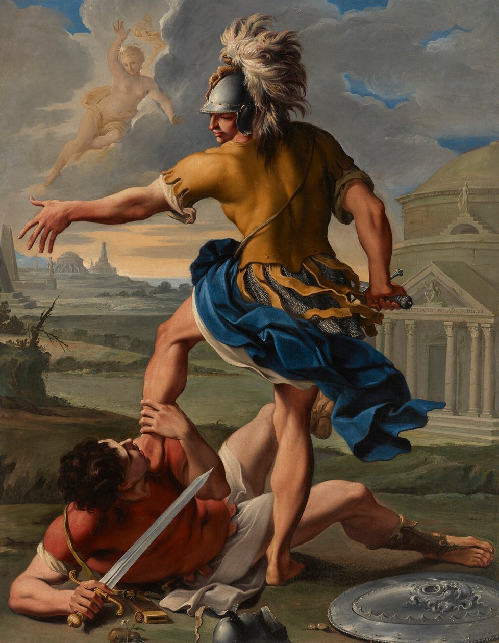 The Combat of Aeneas and Turnus by Aureliano Milani