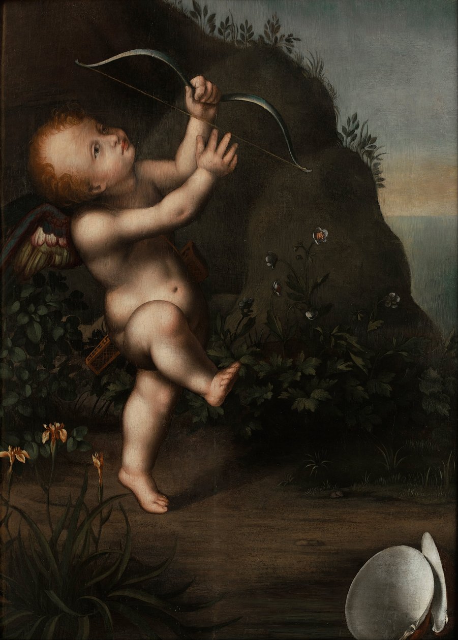Cupid with a Bow by Aurelio Luini