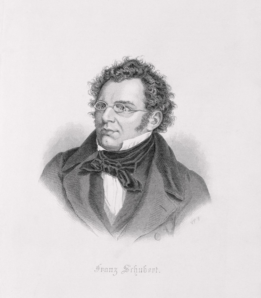 Portrait of Franz Schubert (1768-1827) by Austrian School