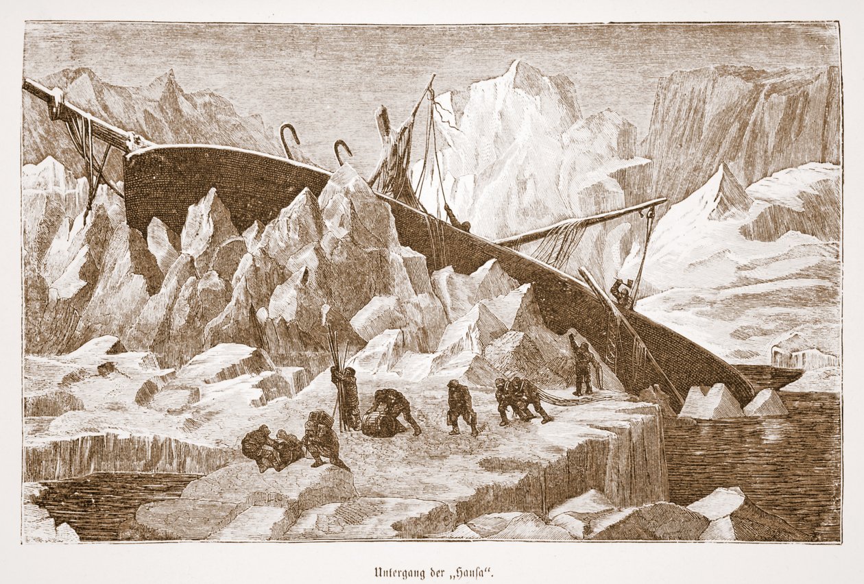 Sinking of the Hansa, 1876 by Austrian School