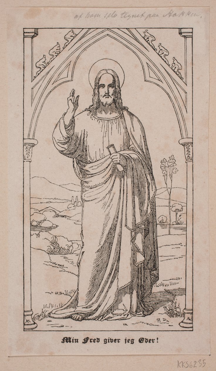 Christ Blessing by Axel Theodor Kittendorff