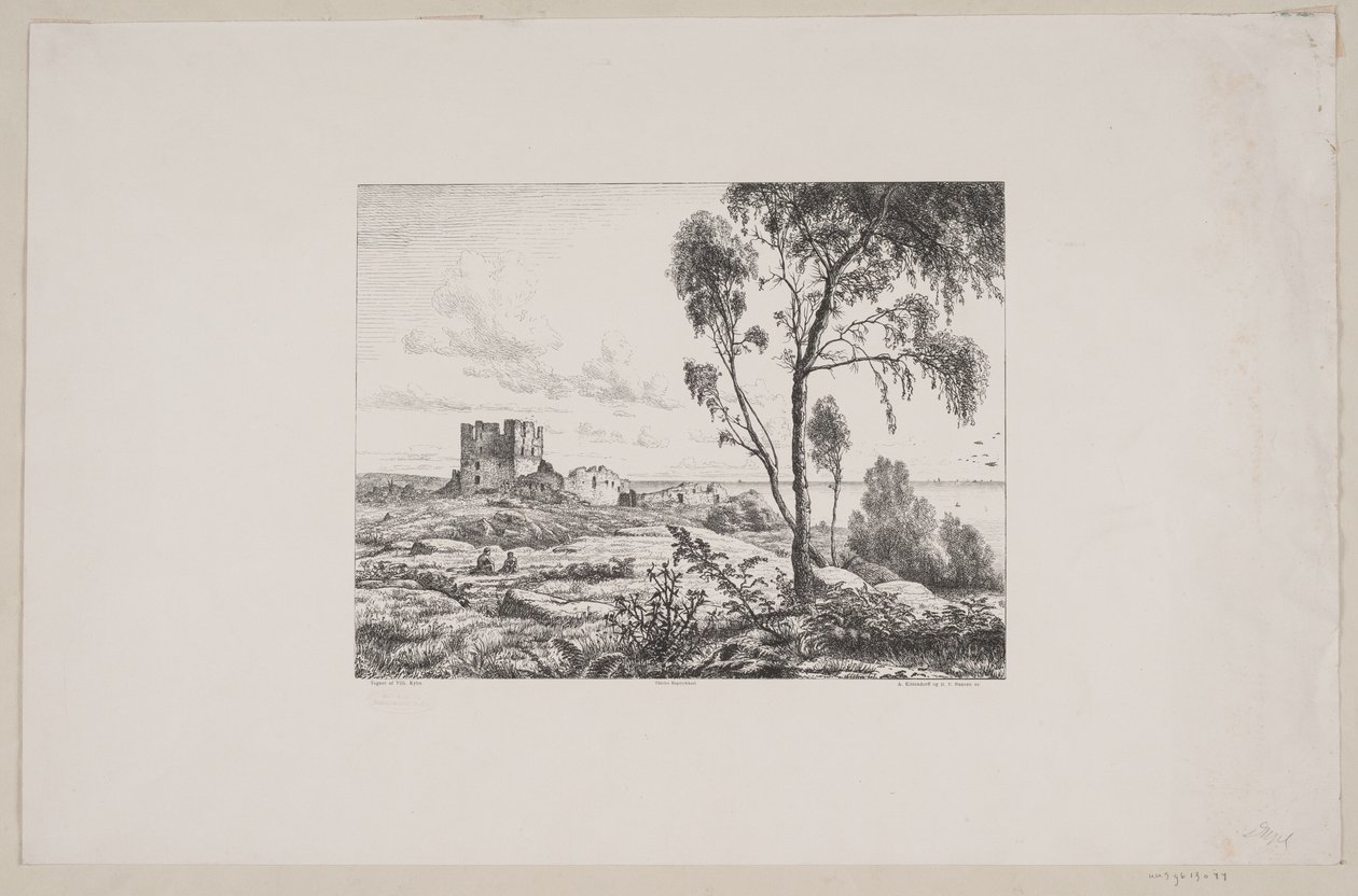 Parti ved Hammershus by Axel Theodor Kittendorff