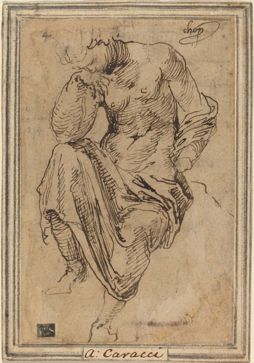 Seated Female Figure after the Antique by Baldassare Peruzzi