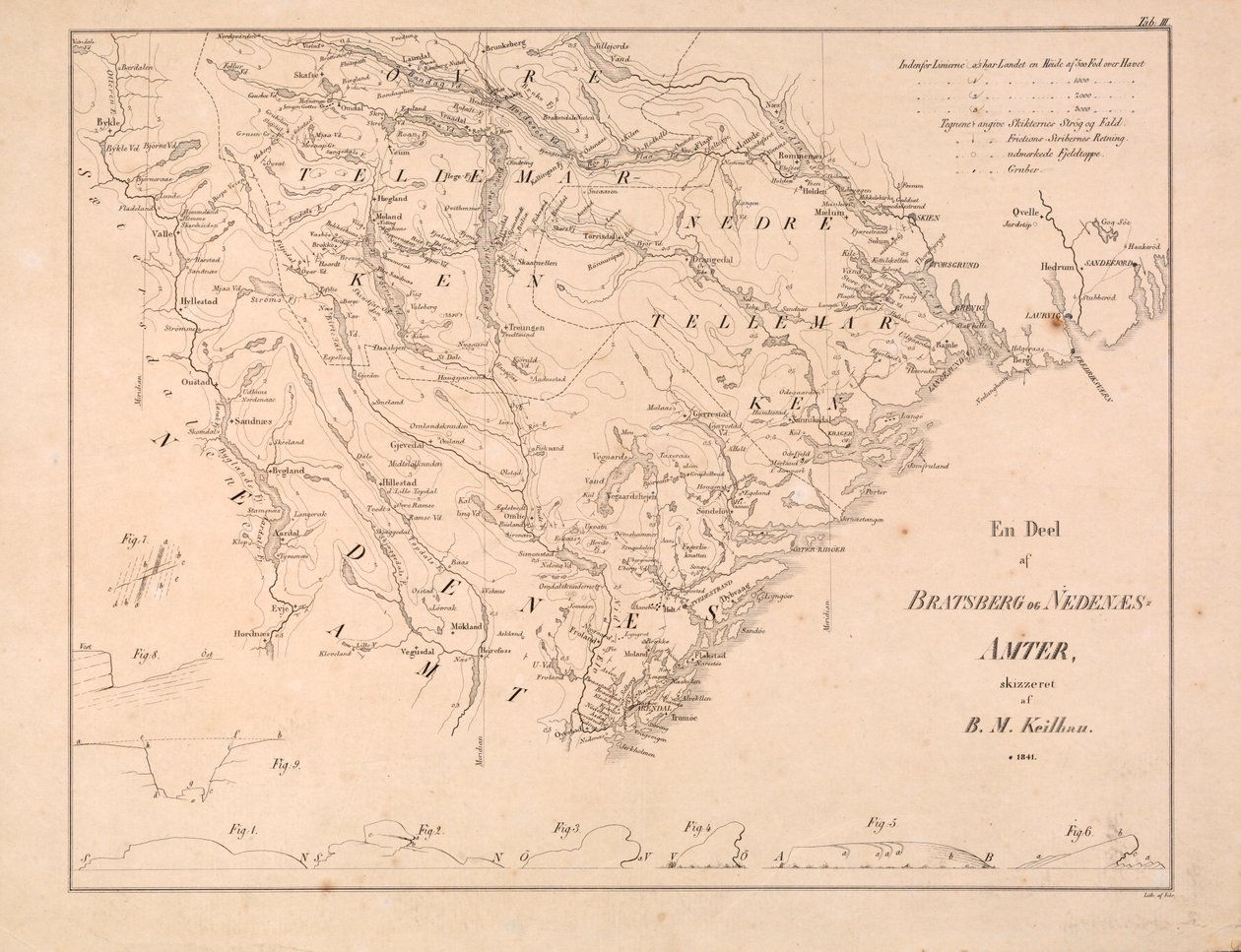 A Part of Bratsberg and Nedenæs Counties by Baltazar Mathias Keilhau