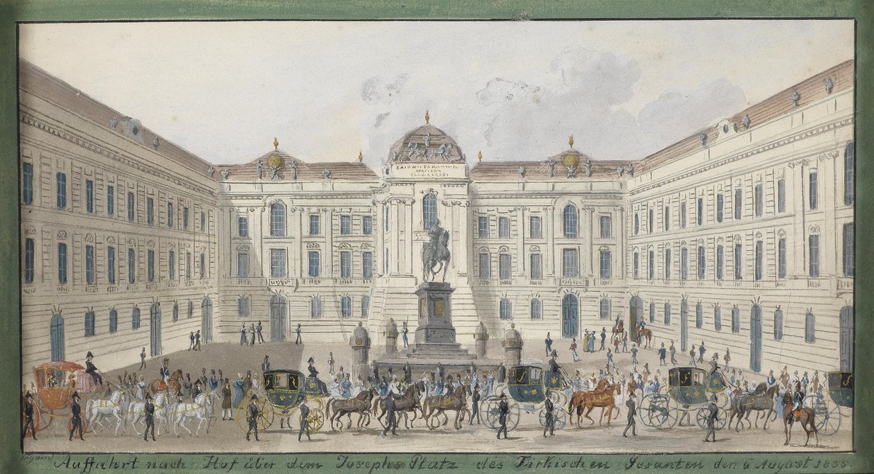 Arrival at Court over Josephsplatz of the Turkish Envoy on August 6, 1835 by Balthasar Wigand