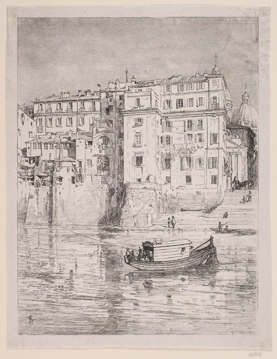 Ferry Across the Tiber by Balzer Dahl