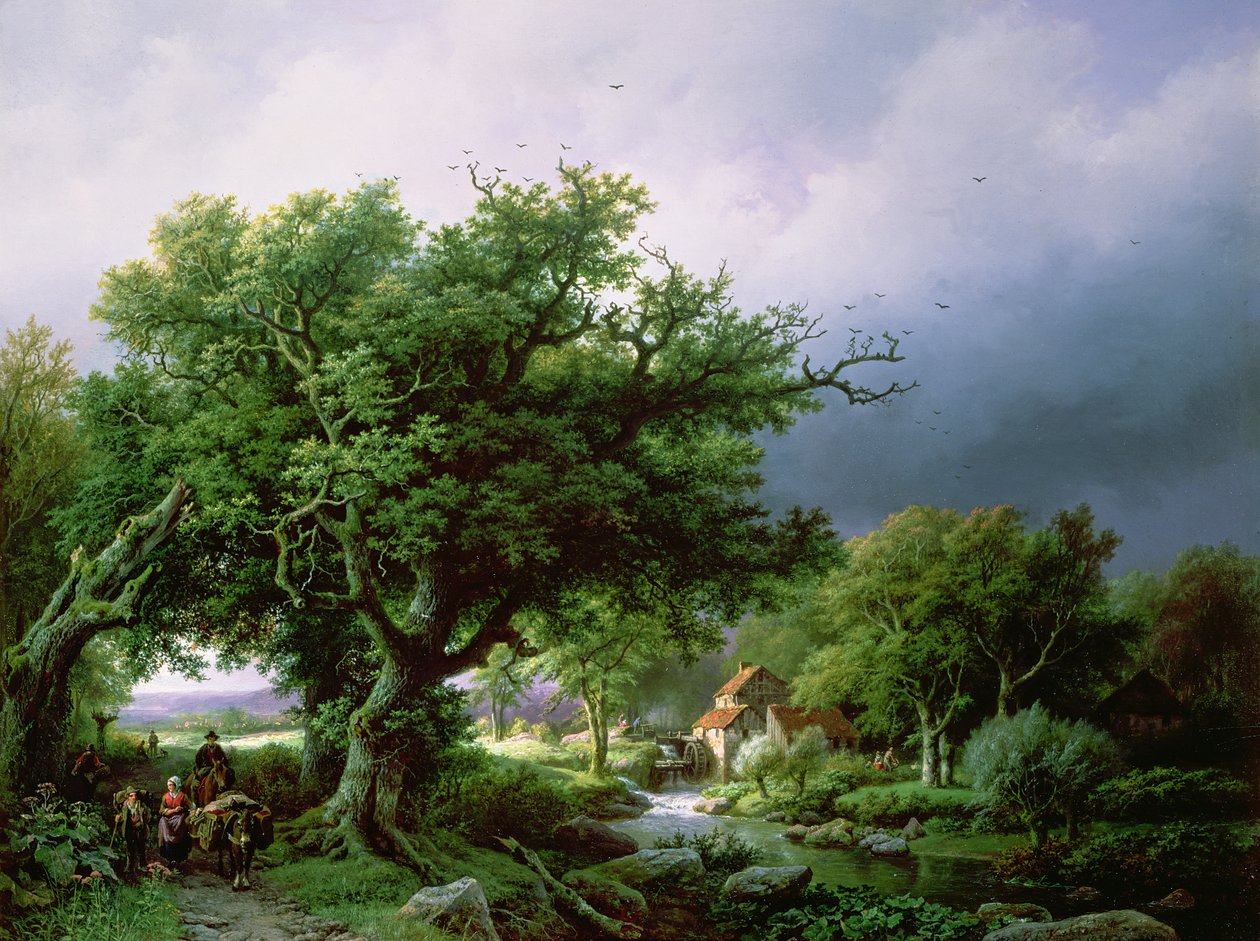 Landscape with a Mill by Barend Cornelis Koekkoek