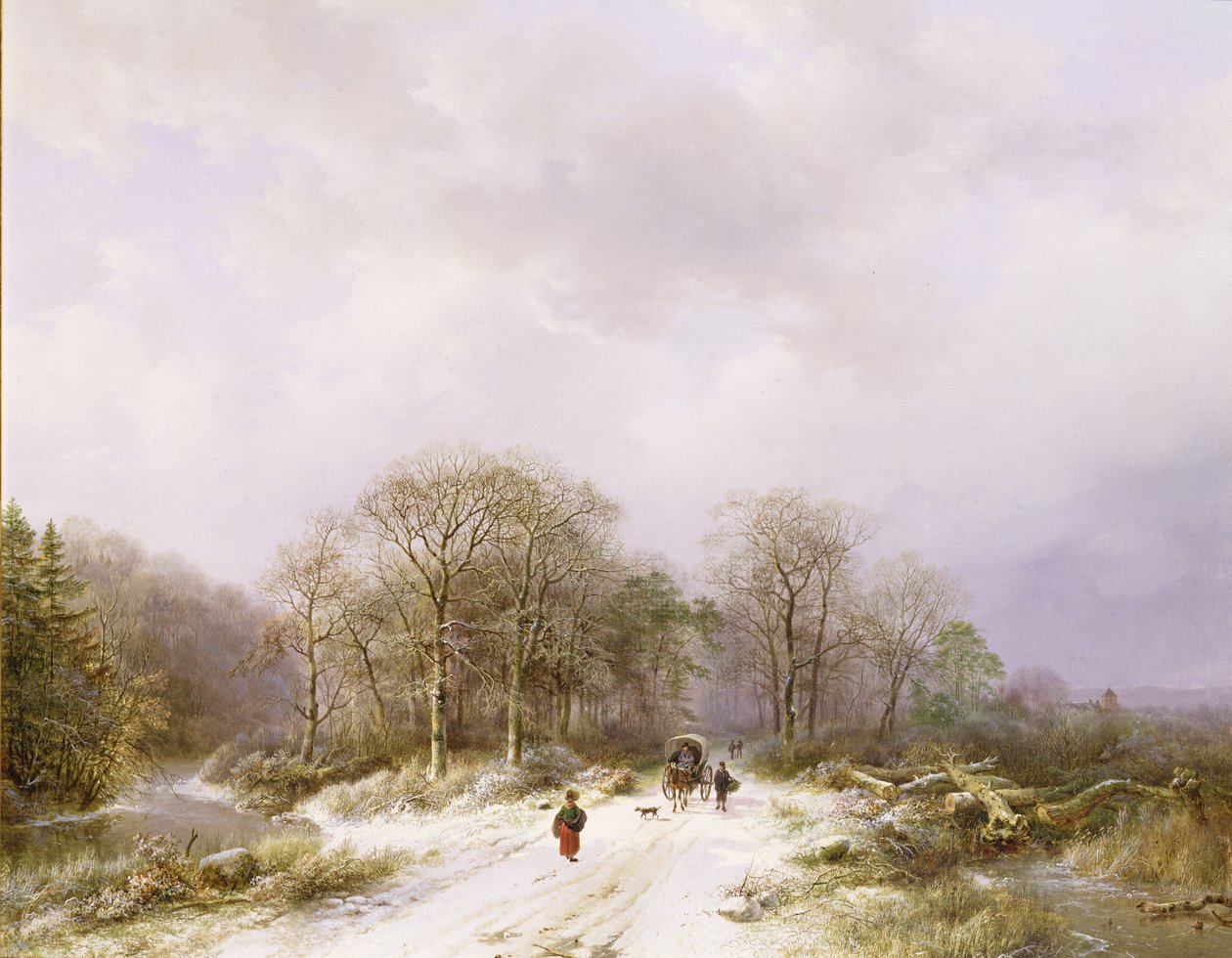 On the Way to Market by Barend Cornelis Koekkoek