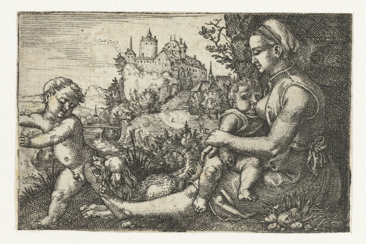 Mother with Two Children by Barthel Beham
