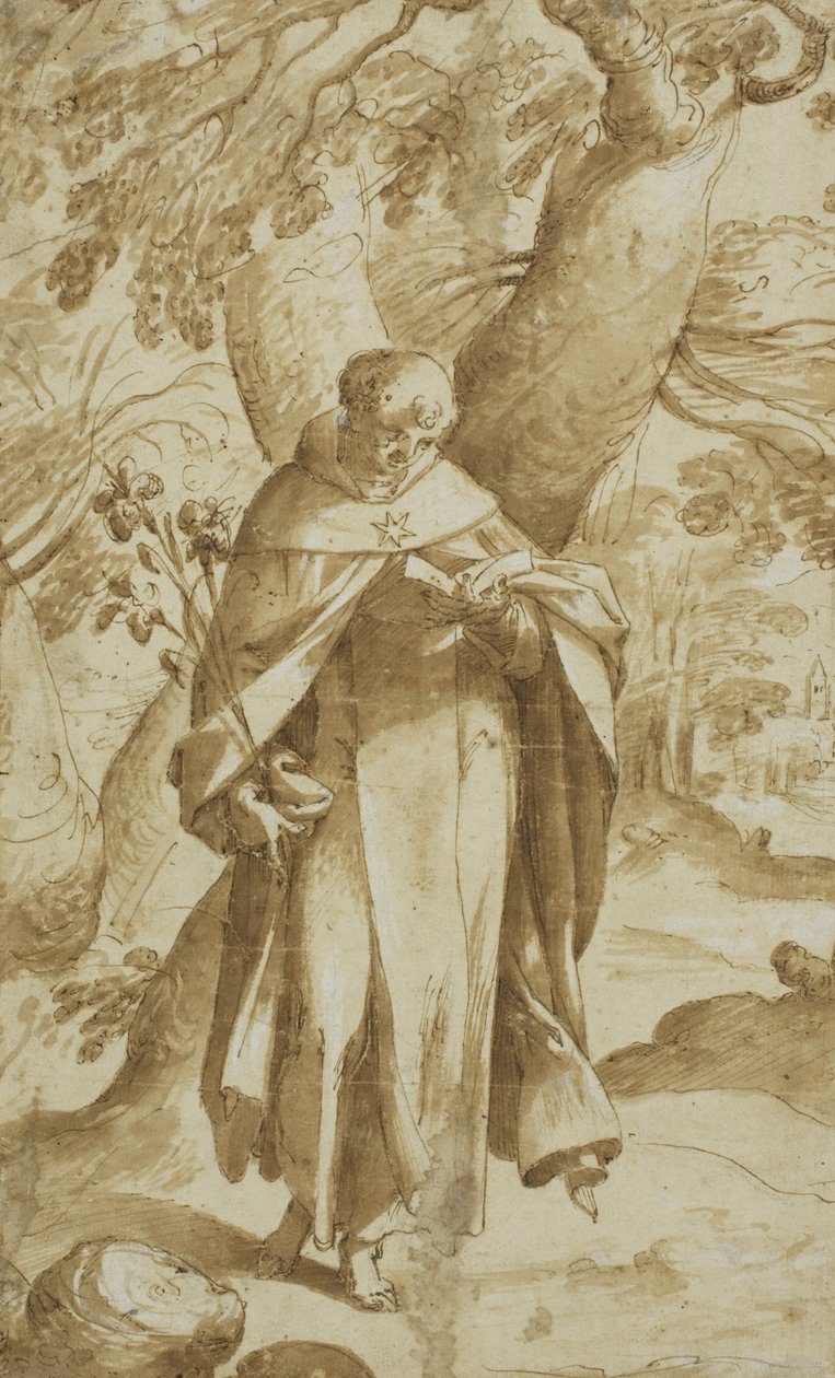 Saint Dominic Reading by Bartholomaeus Spranger
