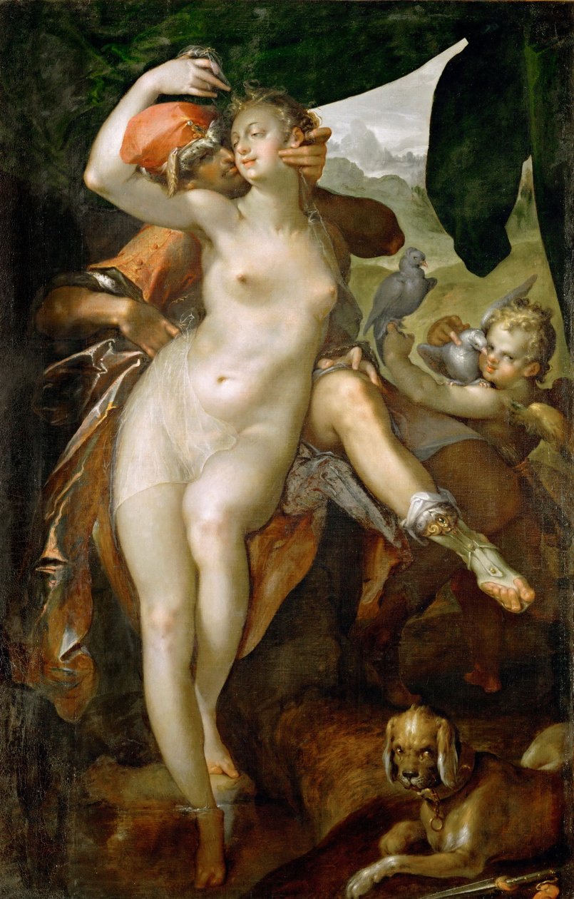 Venus and Adonis by Bartholomeus Spranger