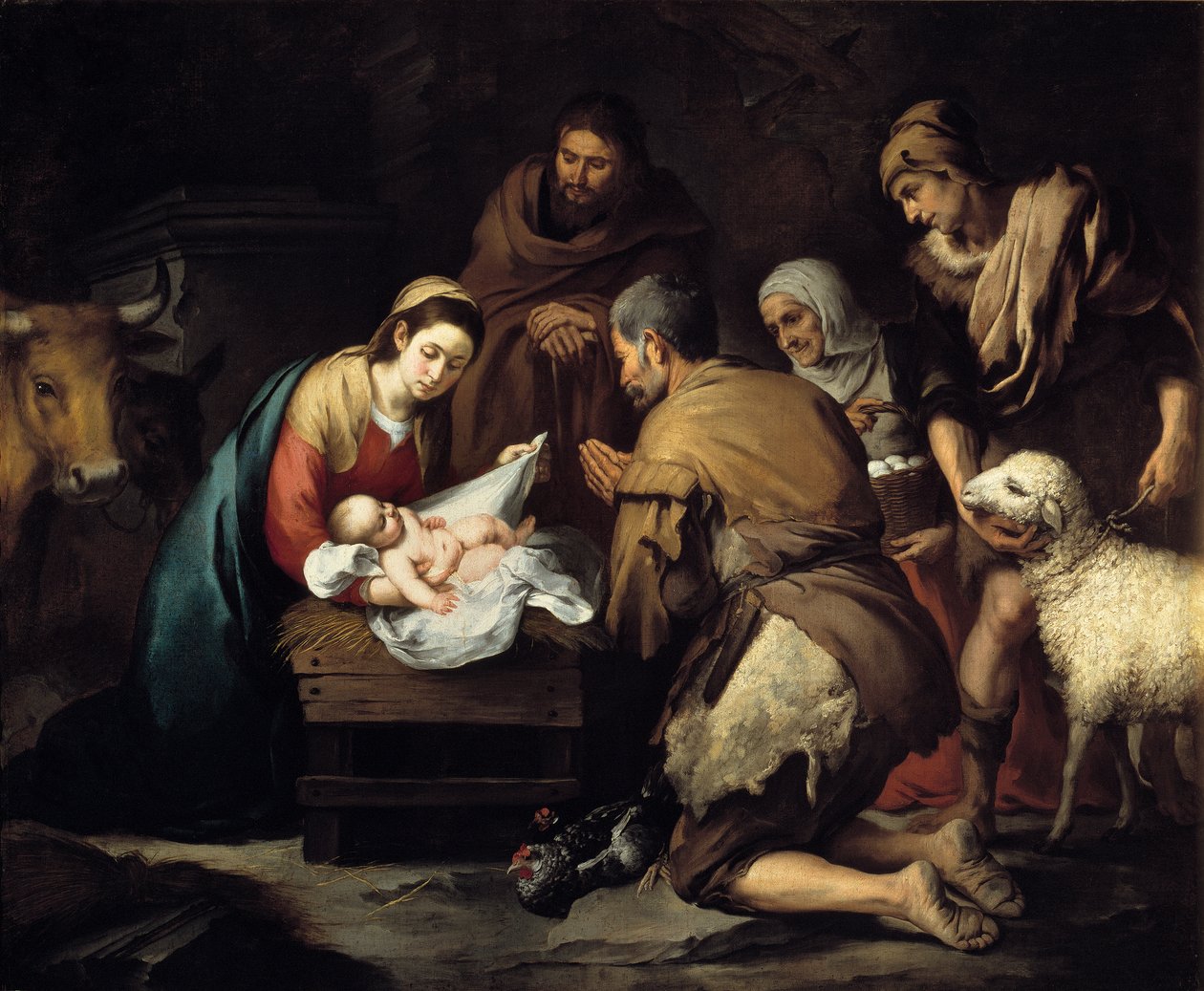 Adoration of the Shepherds by Bartolomé Esteban Murillo