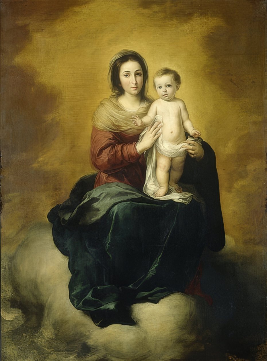 Madonna with Child. 1660-80 by Bartolomé Esteban Murillo