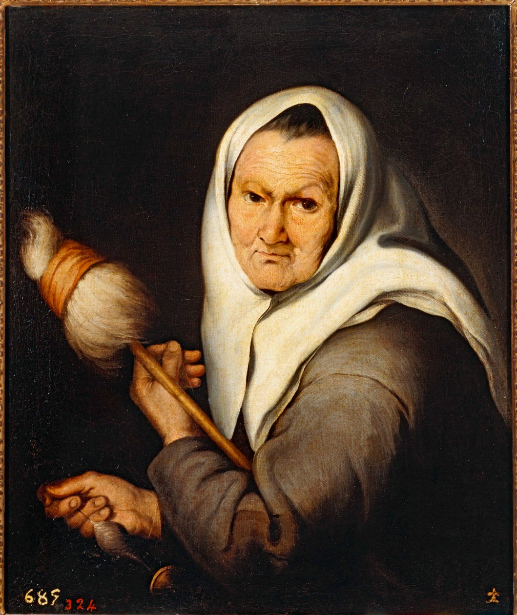 Old Woman Weaving by Bartolomé Esteban Murillo
