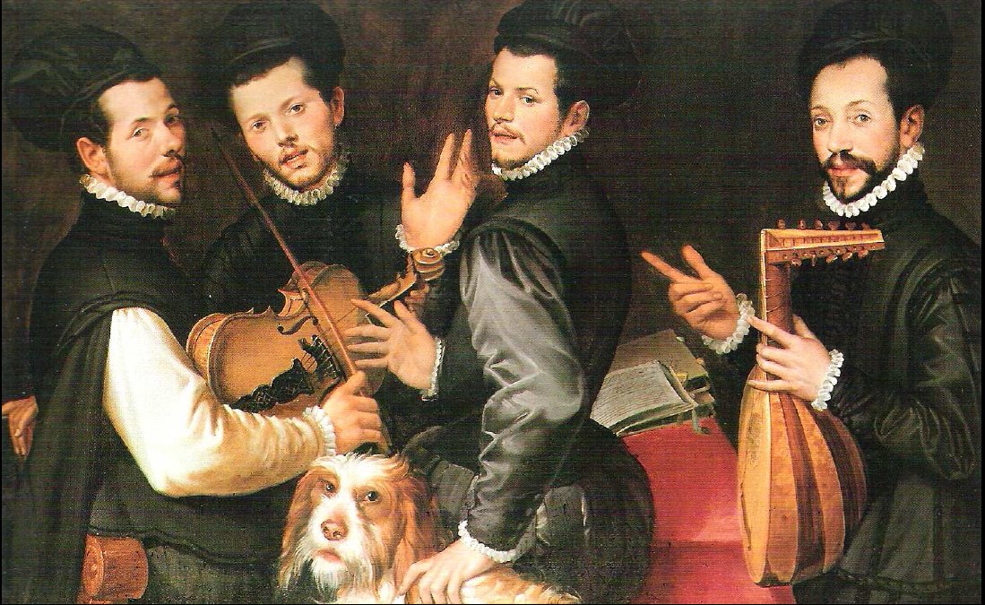 Portrait of the Four Monaldini Brothers by Bartolomeo Passarotti