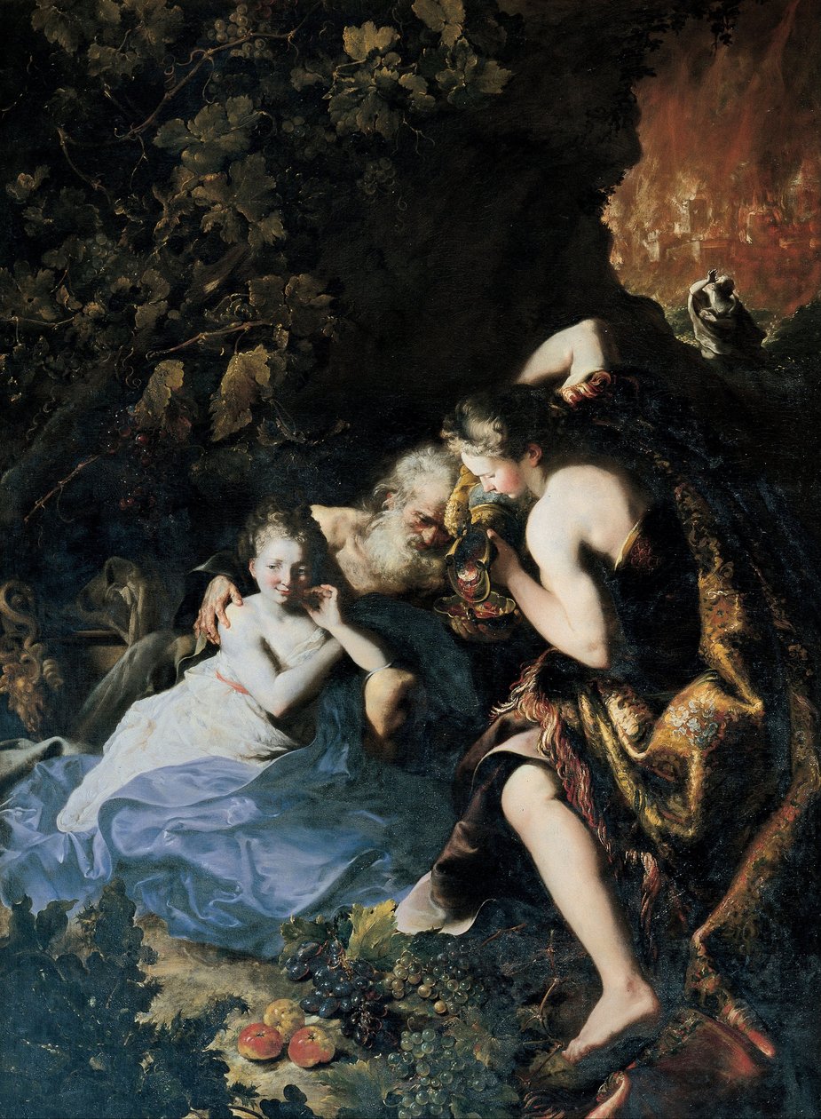 Lot and His Daughters by Bartolomeo Guidobono
