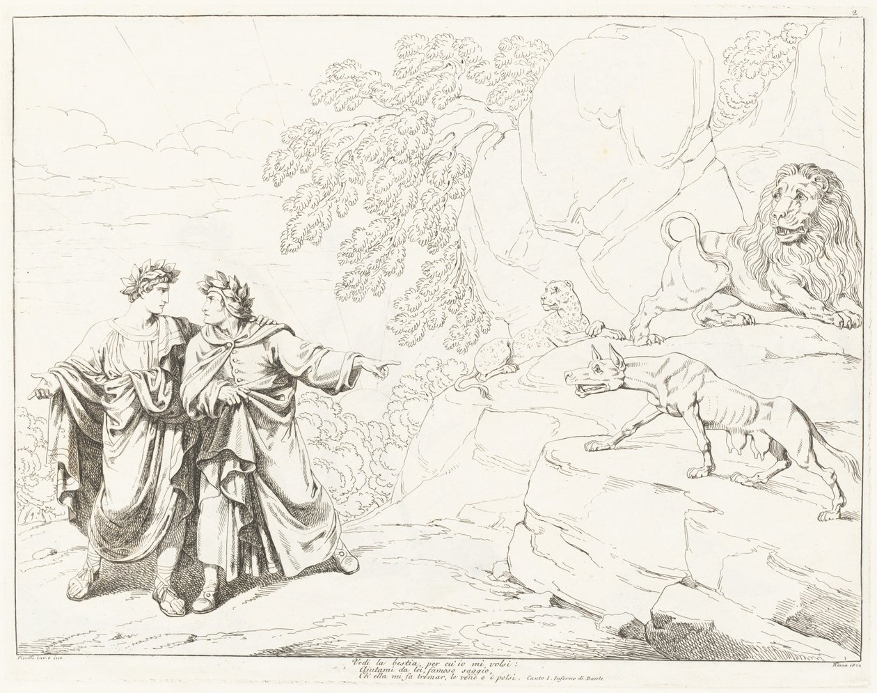 Divine Comedy by Dante (volume I) by Bartolomeo Pinelli