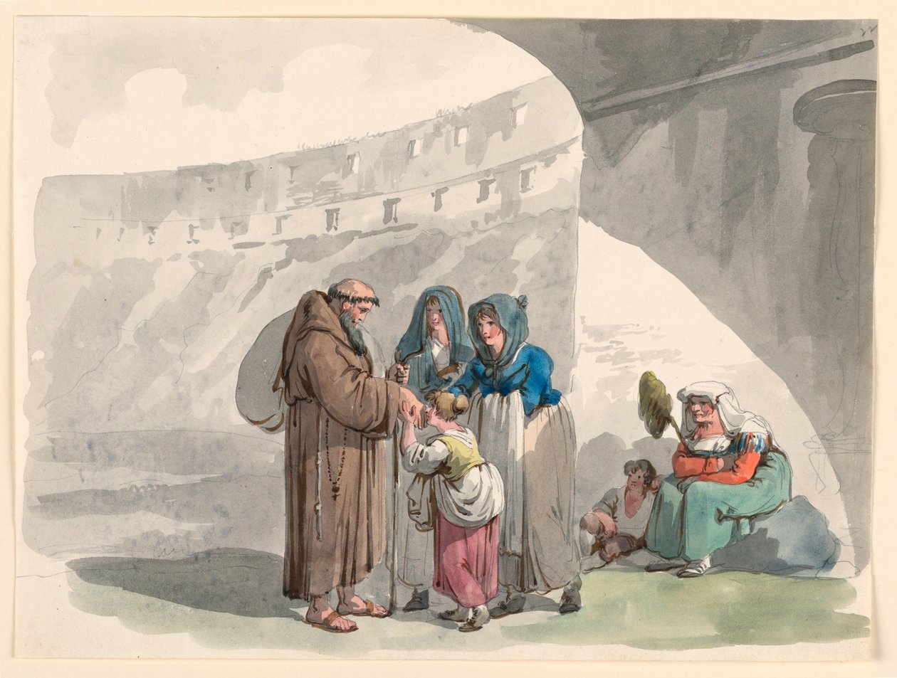 Salutation of a Hermit, 1807-08 by Bartolomeo Pinelli