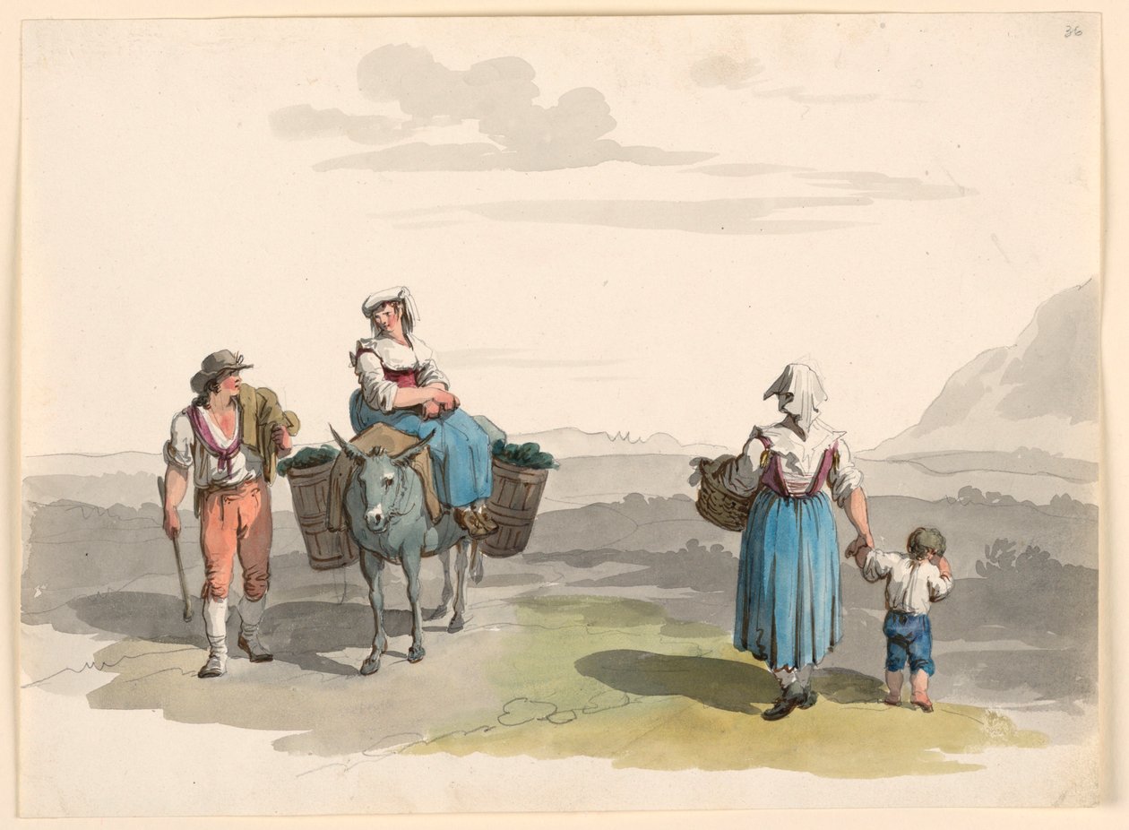 On the Road to Tivoli by Bartolomeo Pinelli