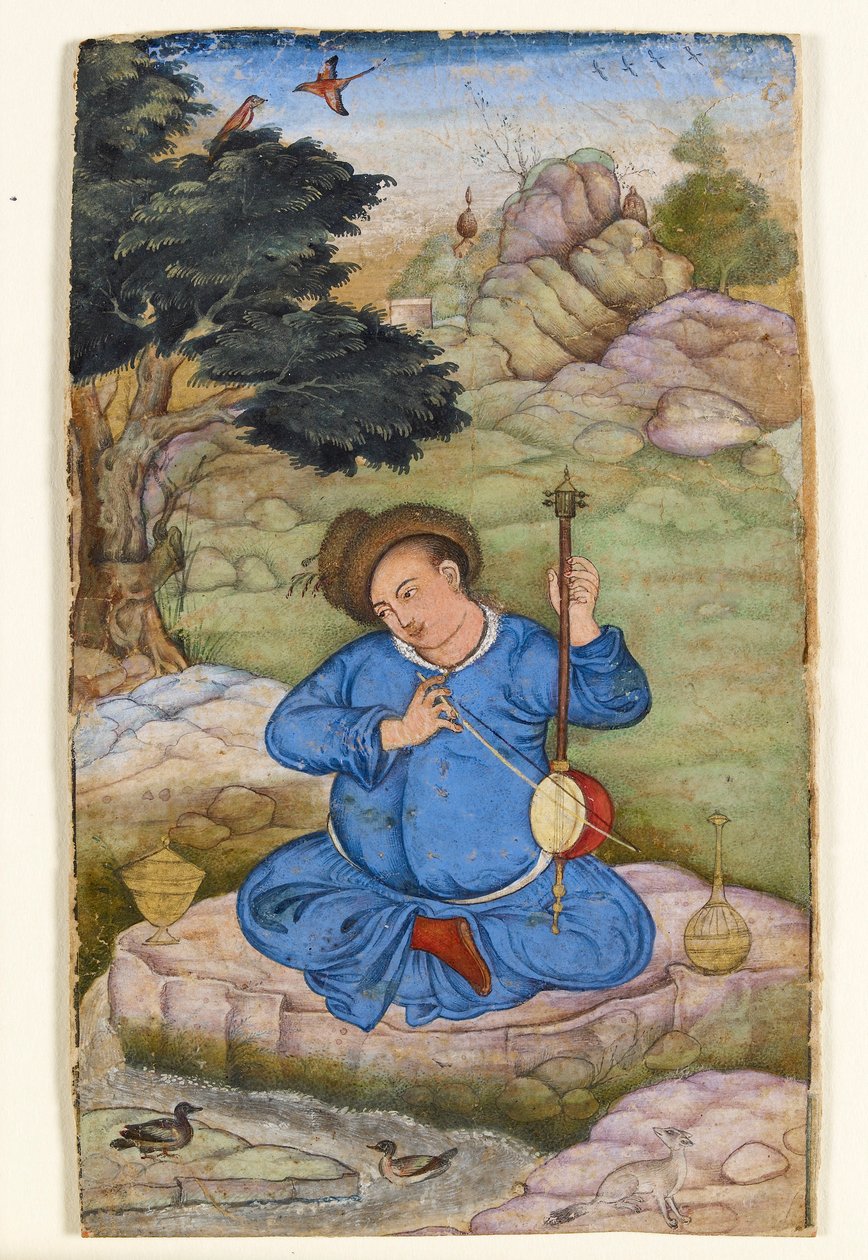 Musician in a Landscape, 1575-1580 by Basawan