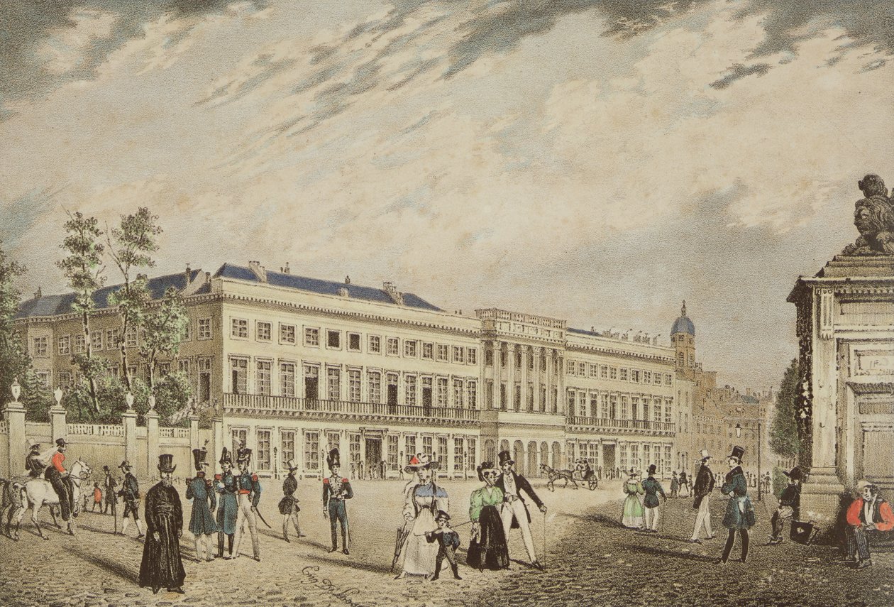 View of the Royal Palace, Brussels, c.1830 by Basile de Loose