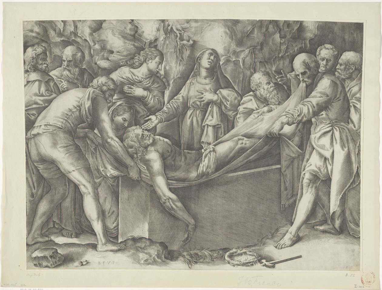 Entombment by Battista Franco