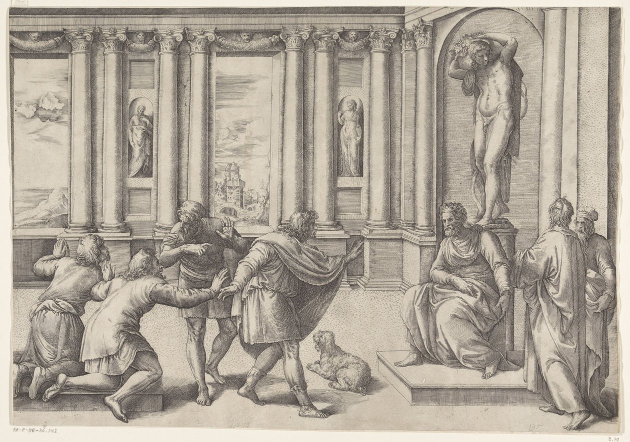 Men in Audience by Battista Franco