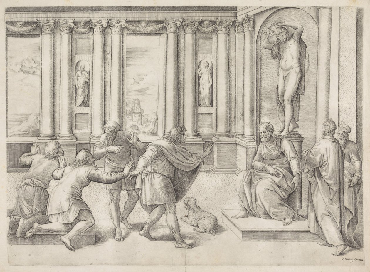 Men in Audience by Battista Franco
