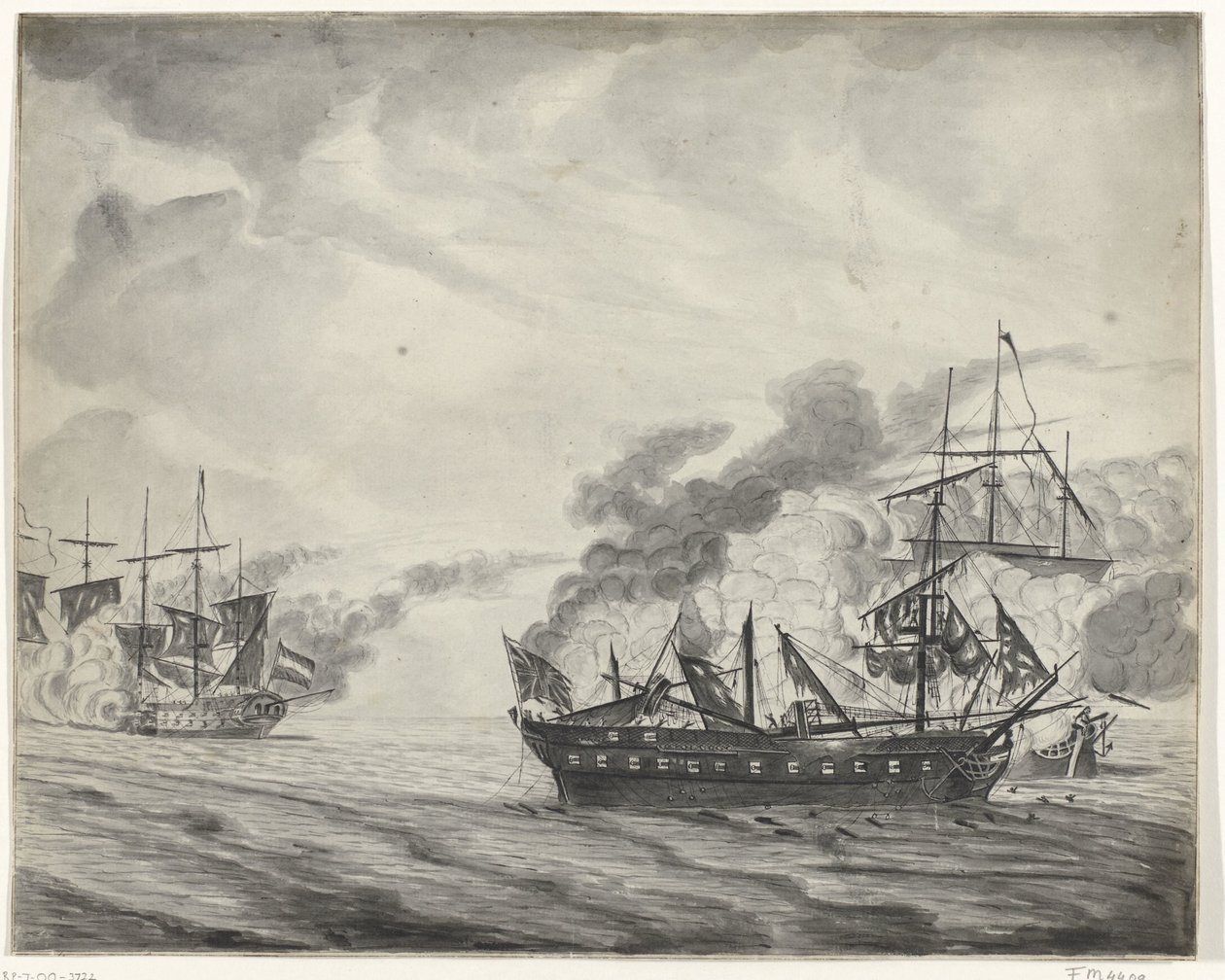 Naval Battle at Cadiz, 1781 by Beekman