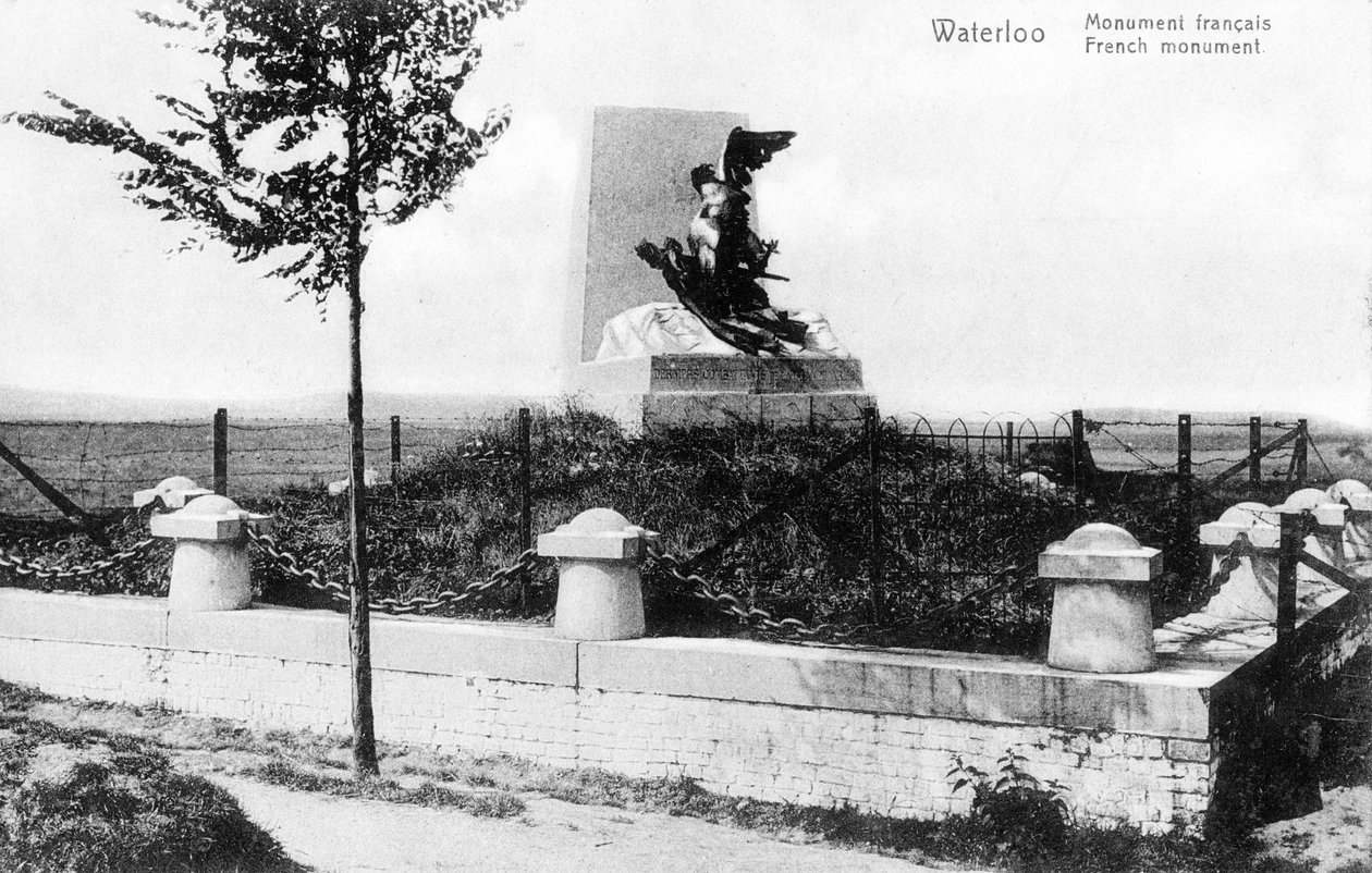 The French Monument to the Battle of Waterloo, Commemorative Postcard, c.1912 by Belgian Photographer