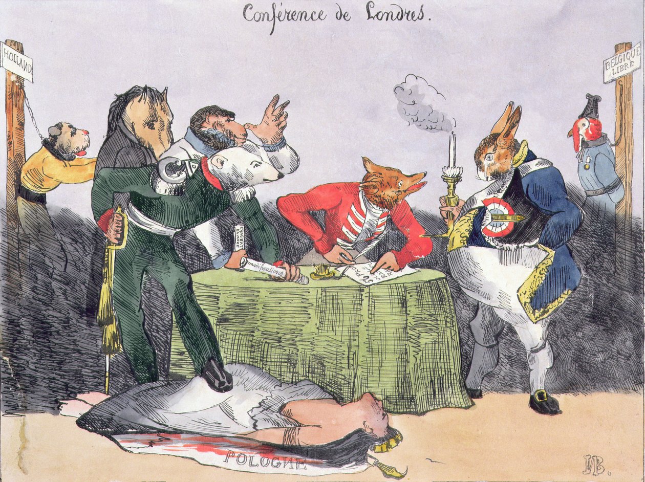 A Conference in London, 4th November 1830 by Belgian School