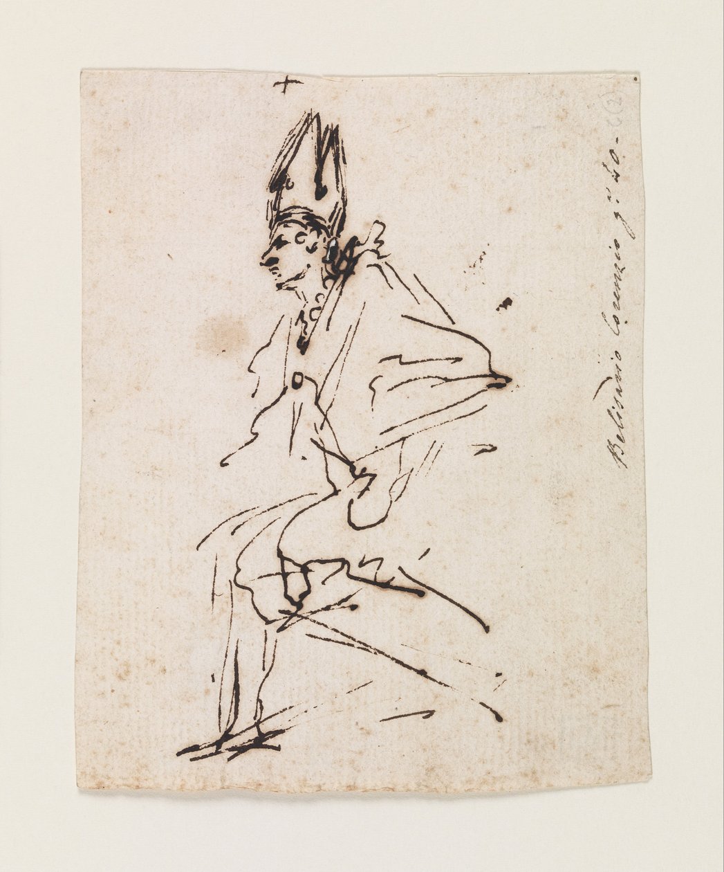 Study of a Seated Bishop by Belisario Corenzio