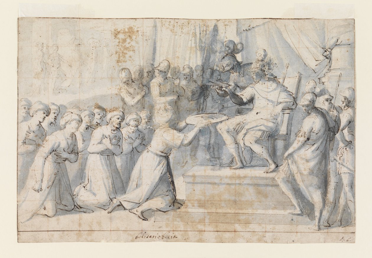 Turkish Ambassador Presenting Gift to Don Giovanni of Austria by Belisario Corenzio