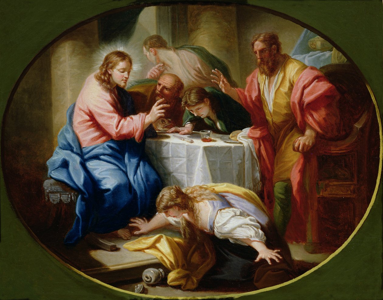 Christ and Mary Magdalene at the Banquet of Simon the Pharisee by Benedetto Luti