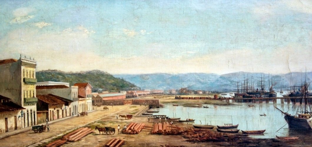 Port of the Consulate and Serra do Mar by Benedito Calixto