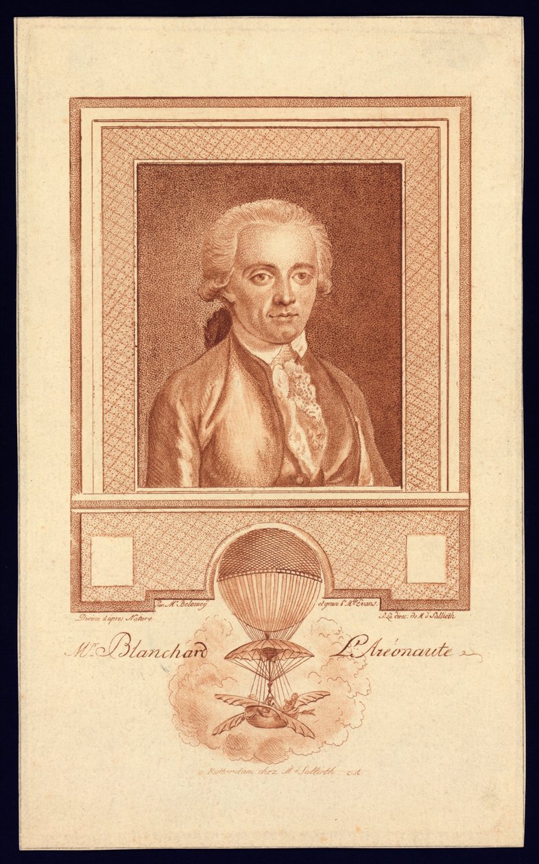 Mr. Blanchard, Aeronaut, c.1780-1800 by Benjamin Samuel Bolomey