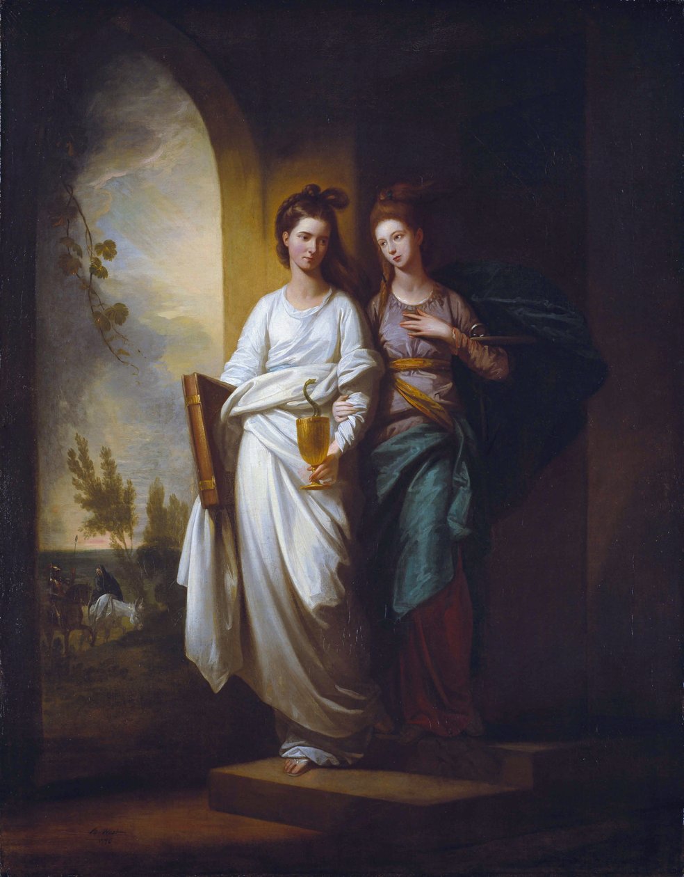 Fidelia and Speranza (Faith and Hope) by Benjamin West