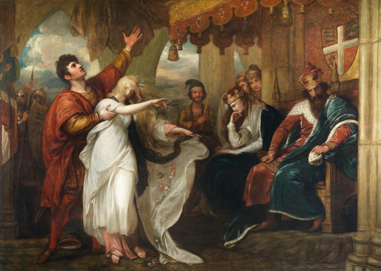 Hamlet - Act IV, Scene V (Ophelia Before the King and Queen) by Benjamin West