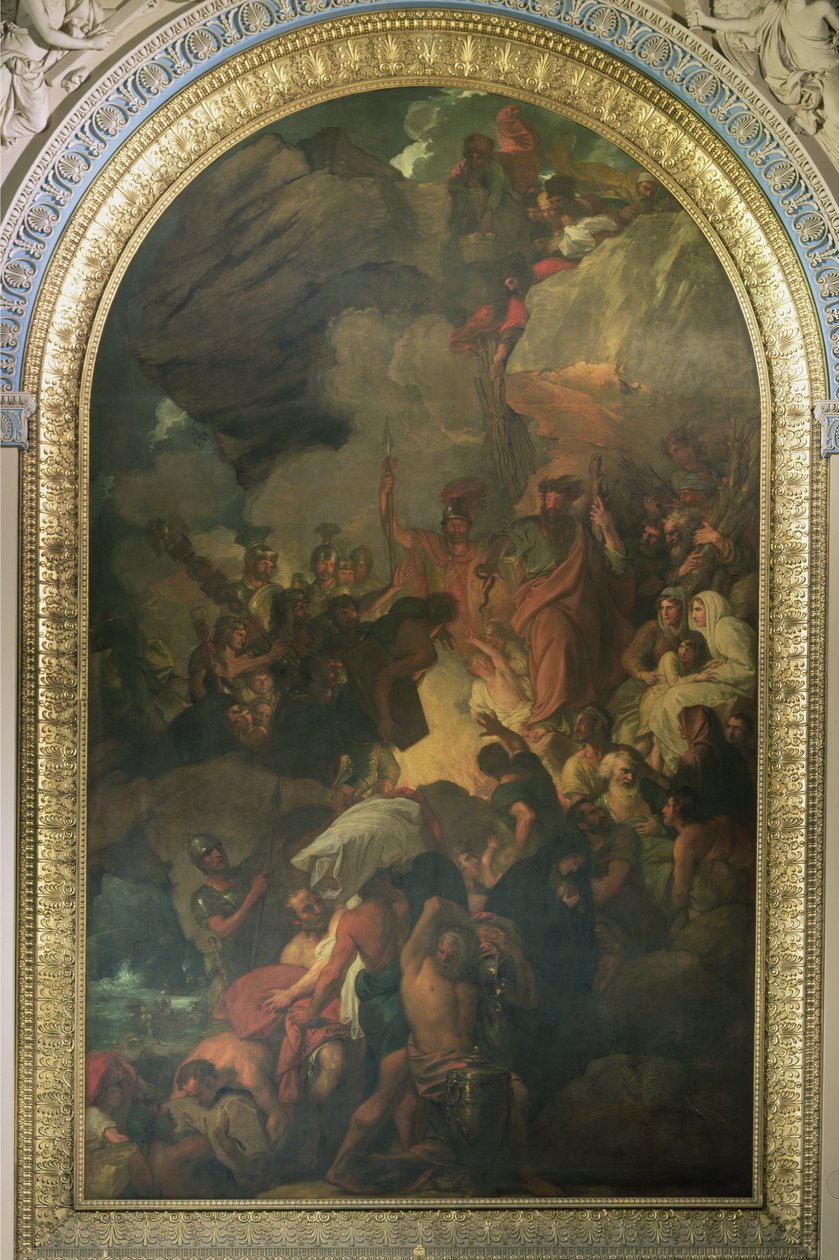 St. Paul Saved From a Shipwreck off Malta, altarpiece of the Chapel of St. Peter and St. Paul in the Queen Mary Block by Benjamin West