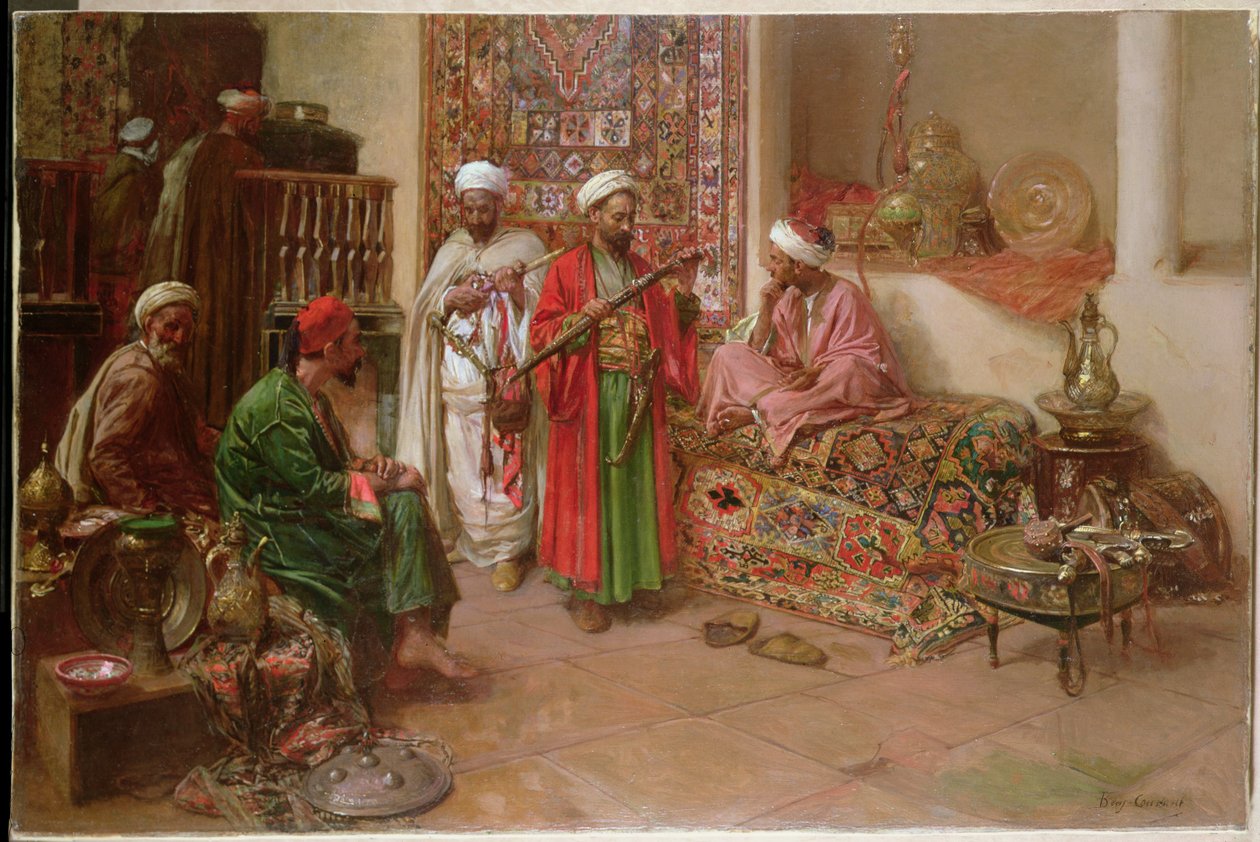 Arabs in an Interior by Benjamin 1845 1902 Constant