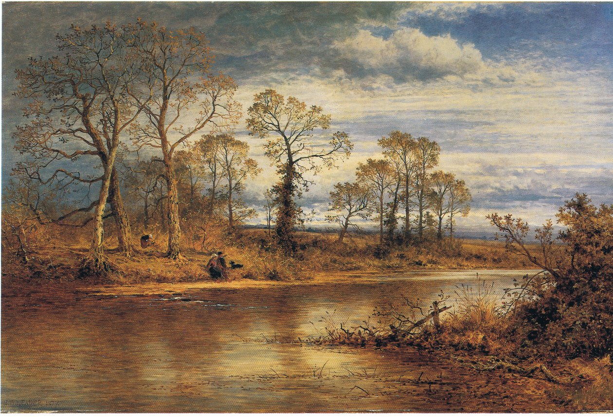 An English River in Autumn by Benjamin Eastlake Leader