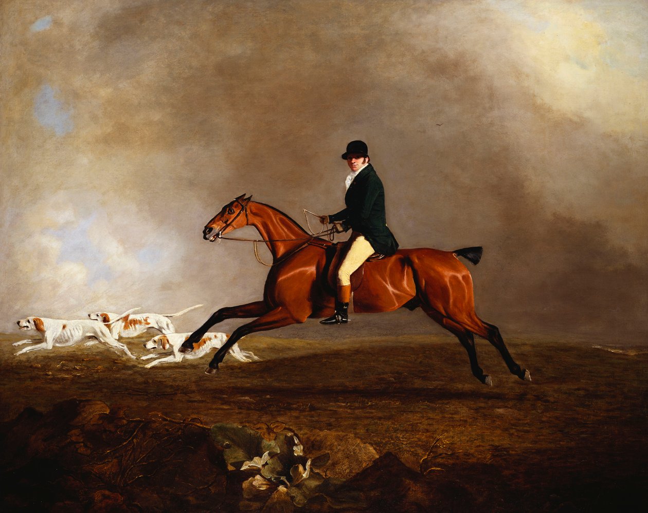 Thomas Mellish on his Hunter Saucebox by Benjamin Marshall