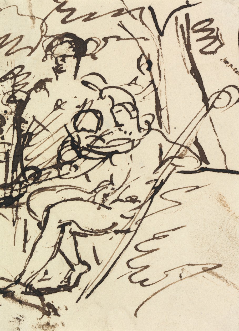 Figure Study of a Soldier Reclining by Benjamin Robert Haydon