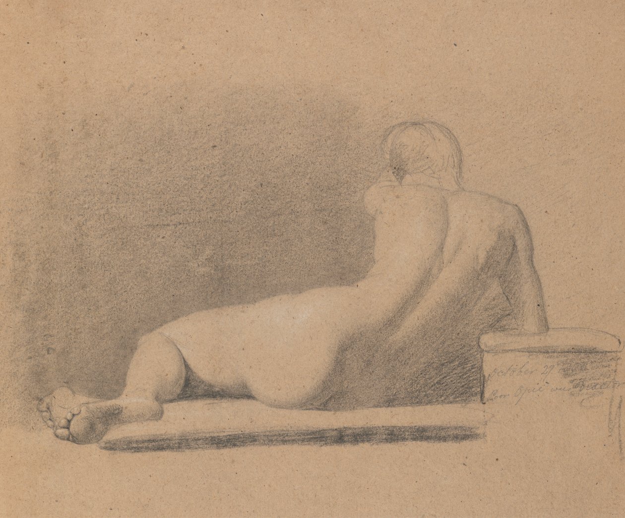 Study of a Reclining, Nude Figure by Benjamin Robert Haydon