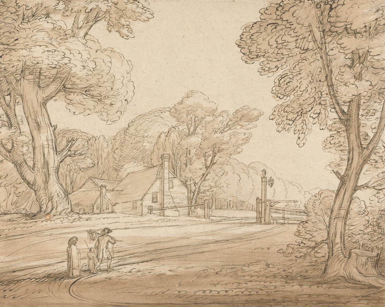Road Scene in Windsor Forest by Benjamin West