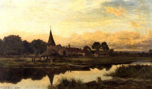 Amberley on the River Arun by Benjamin Williams Leader